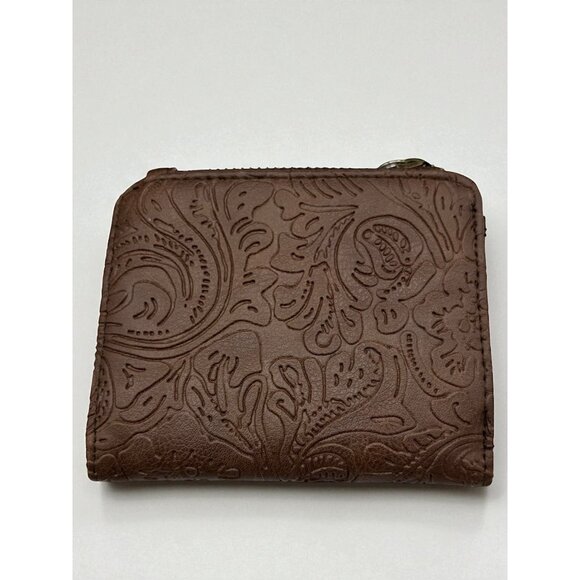 Vintage Time and Tru Women's Julila Mini Wallet Embossed Floral CC Holder Coin - Picture 2 of 5